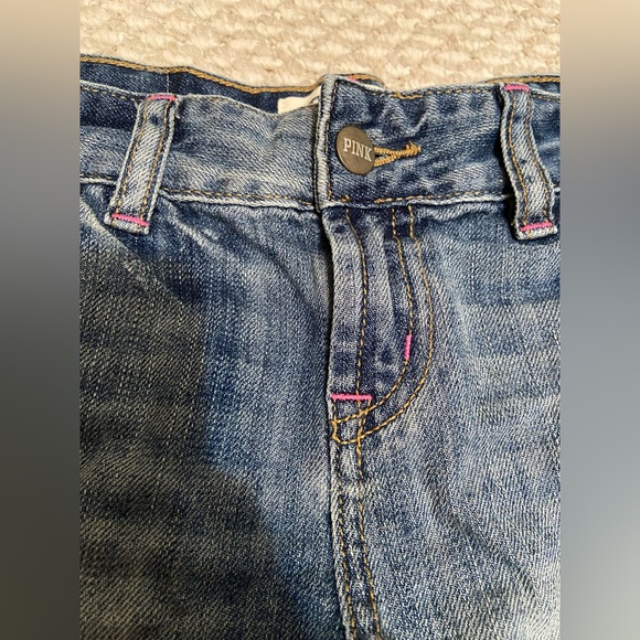 VTG Y2K PINK low rise denim shorts 2 - Picture 2 of 4